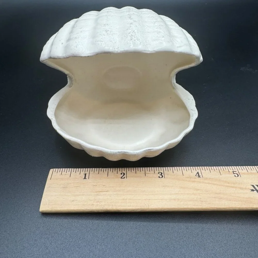Vintage kitchen bathroom Double Clam Shell Dish read